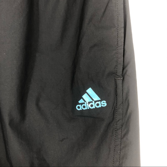 SOLD! Adidas Small Navy & Aqua Windbreaker Sweat Pants - Picture 3 of 9